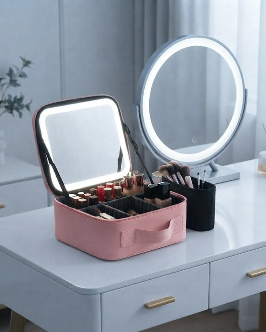 Neceser Organizador de Maquillaje con Espejo