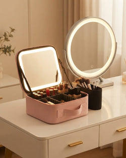 Neceser Organizador de Maquillaje con Espejo