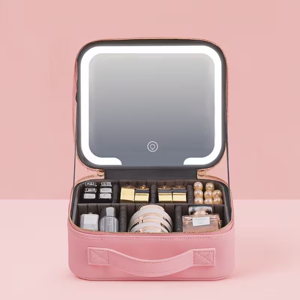 Neceser Organizador de Maquillaje con Espejo